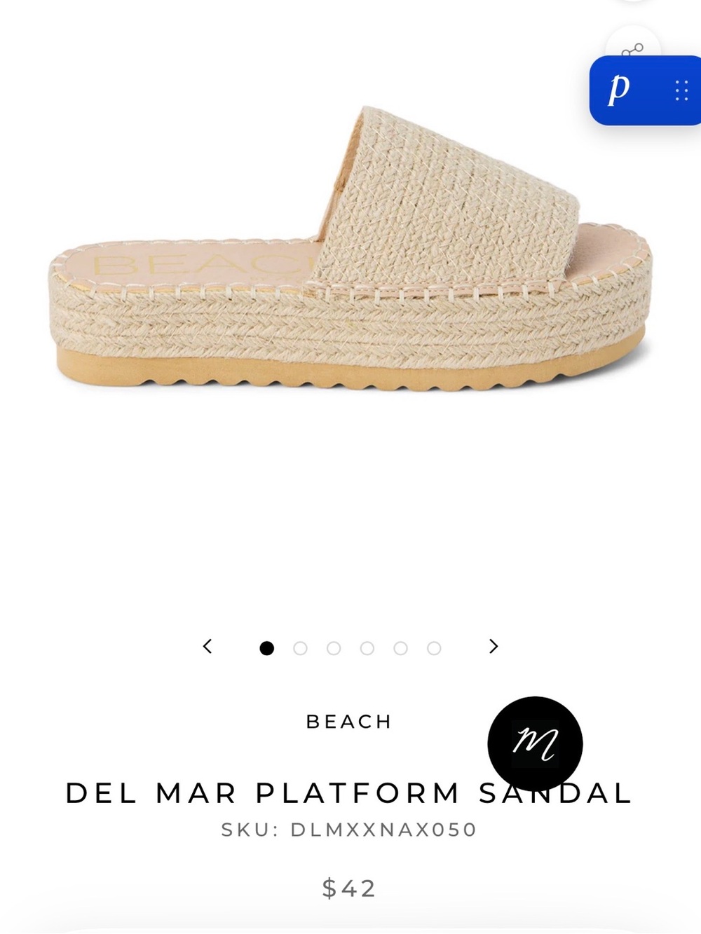 Matisse Beach Del Mar Platform Slide size 6